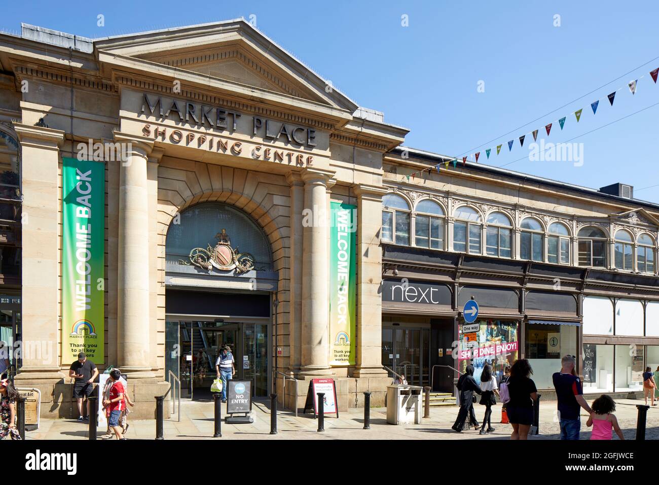 Town Centre Bolton, Lancashire Market Place shopping centre mall Stock Photo