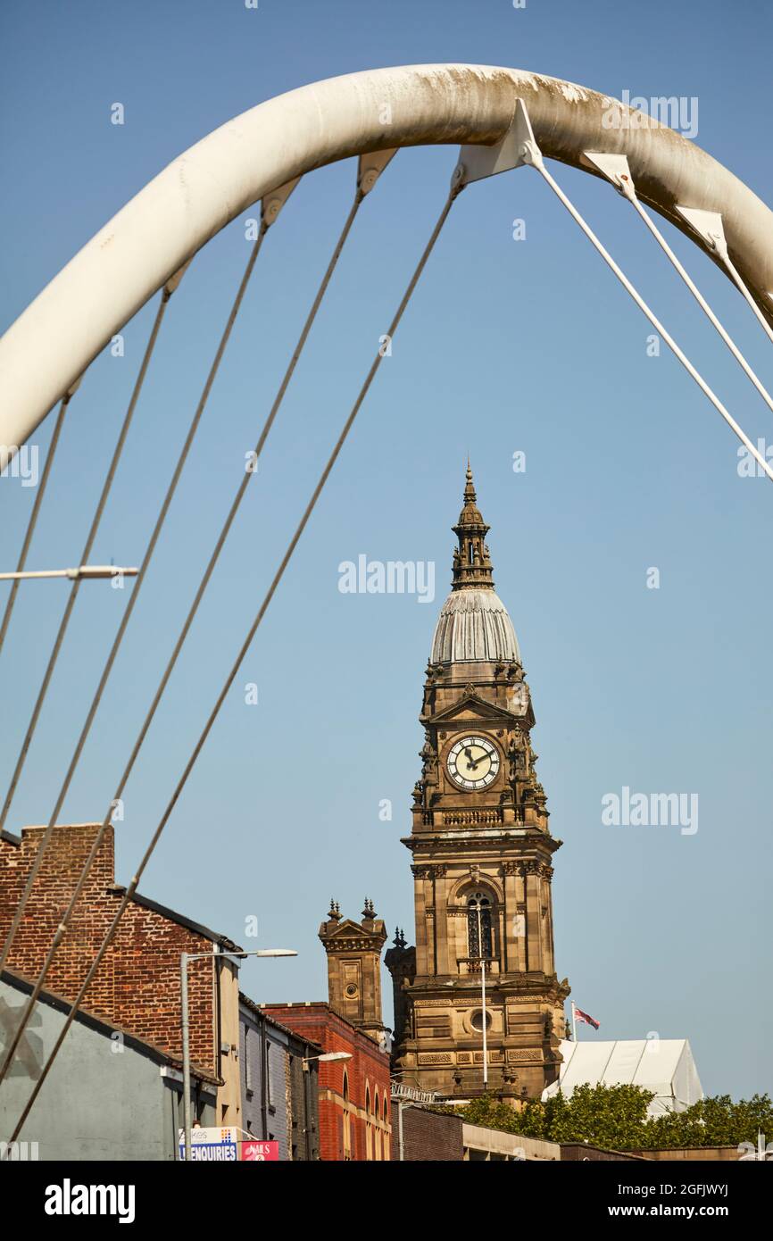 Town Centre Bolton, Lancashire, landmark Grade II* listed Bolton Town