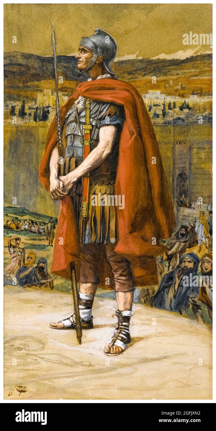 The Centurion (Roman Soldier), painting by Jacques Joseph Tissot, (James Tissot), 1886-1894 Stock Photo