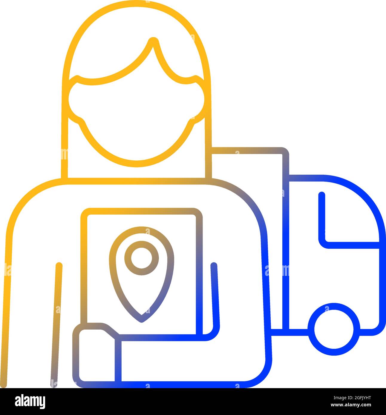 Logistician gradient linear vector icon Stock Vector