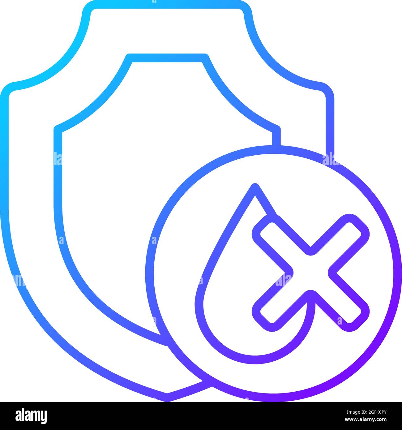 Waterproof drone gradient linear vector manual label icon Stock Vector