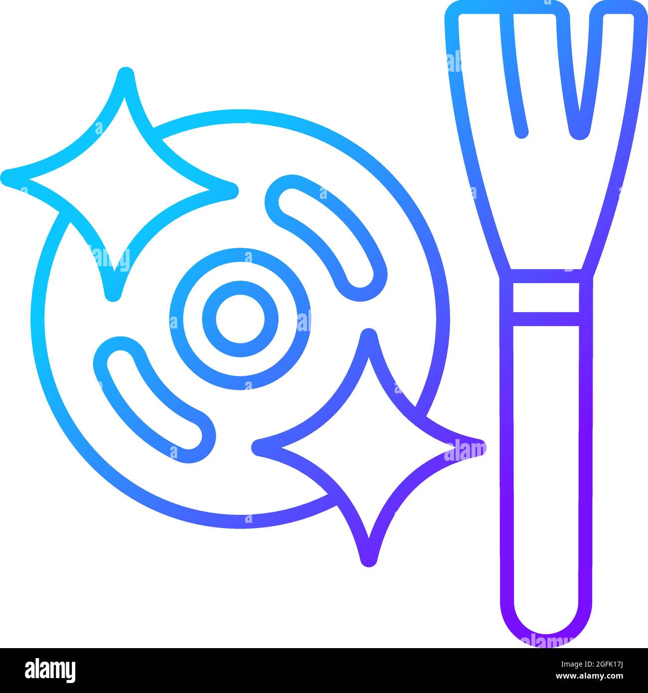 Clean motor after use gradient linear vector manual label icon Stock Vector