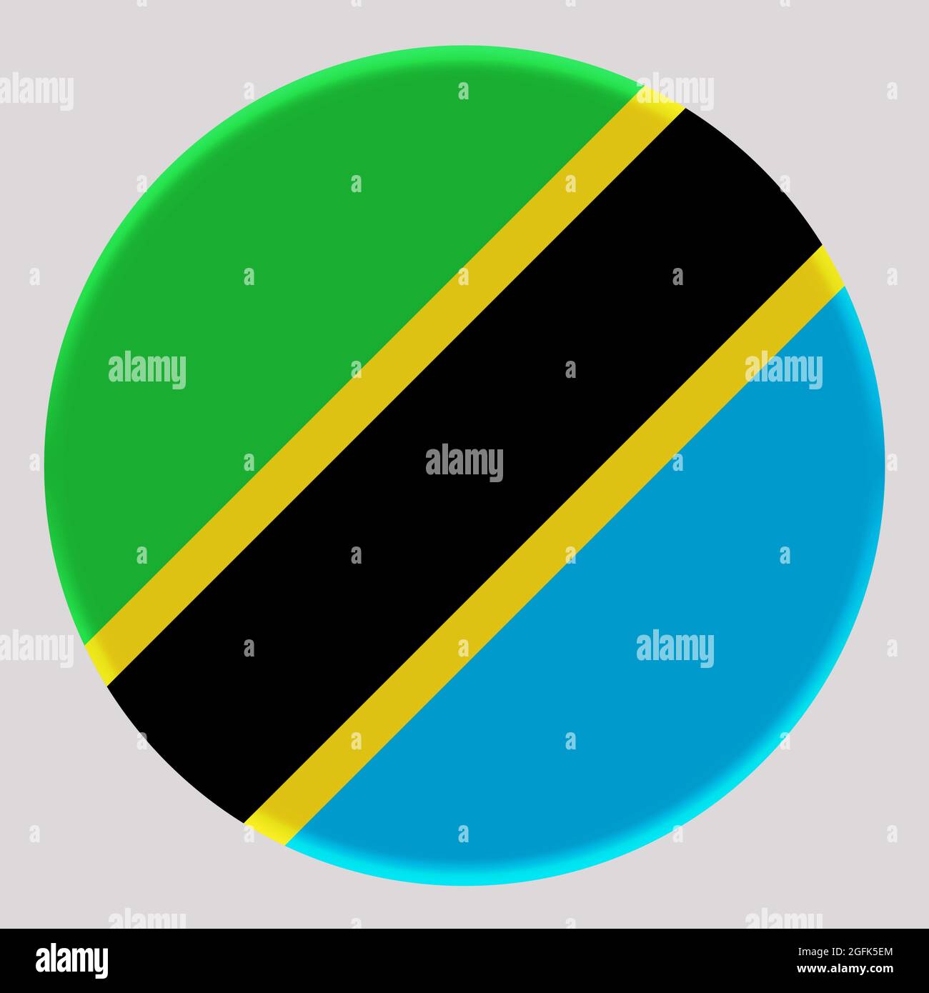3D Flag of Tanzania on a avatar circle Stock Photo - Alamy