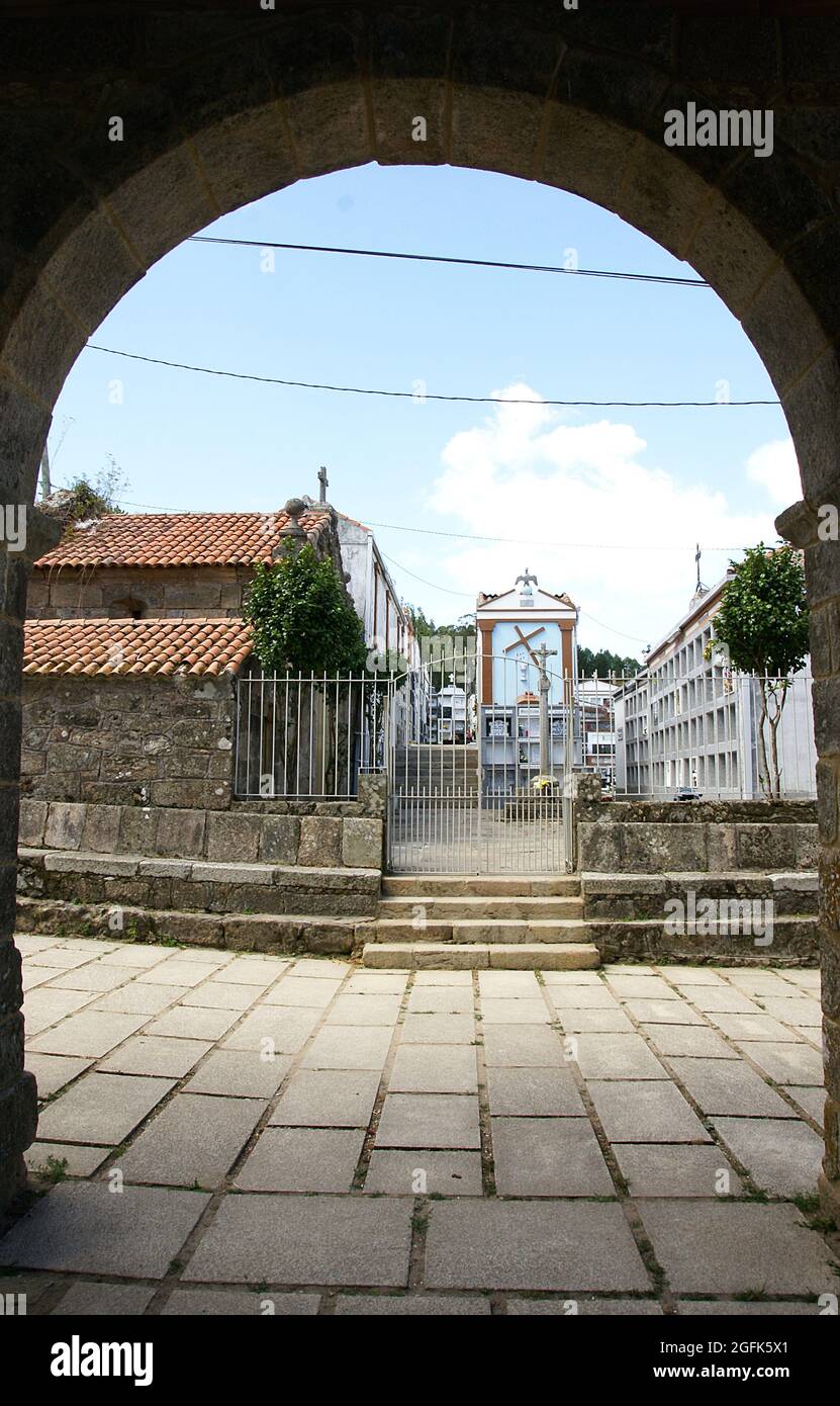 Finisterre Cemetery, A Coruña, Galicia, Spain, Europe Stock Photo