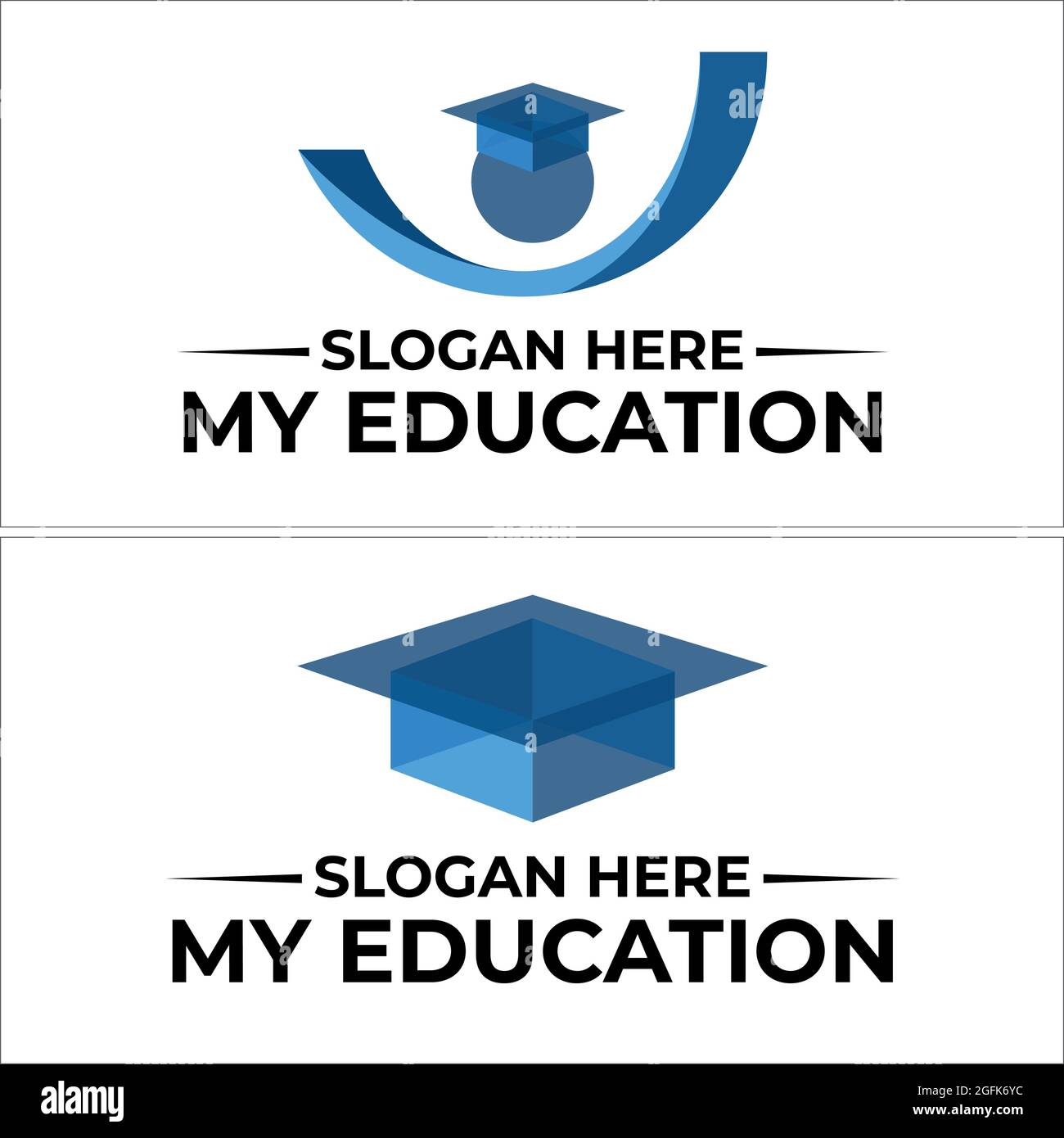 Education logo with graduation cap logo design Stock Vector Image & Art