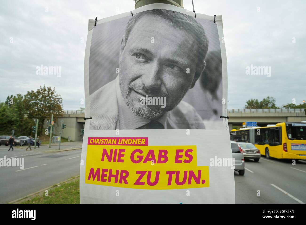 Wahlplakat, FDP, Christian Lindner, Bundestagswahl, Berlin, Deutschland Stock Photo