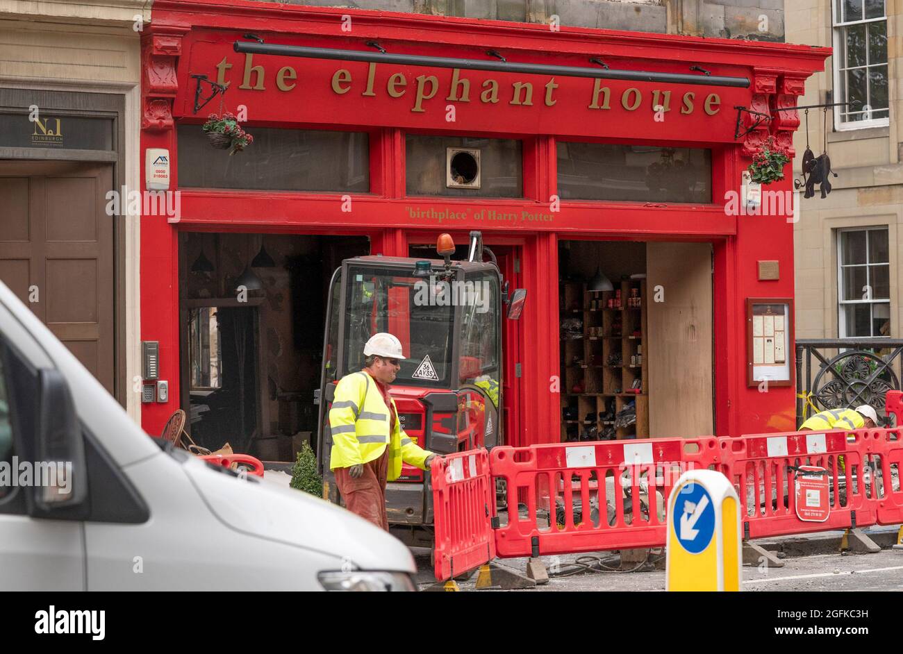 The Elephant House Cafe Where Jk Rowling Penned Her First Harry Potter Novel On Edinburgh S George Iv Bridge After A Fire Broke Out In The Adjacent Patisserie Valerie In The Early Hours