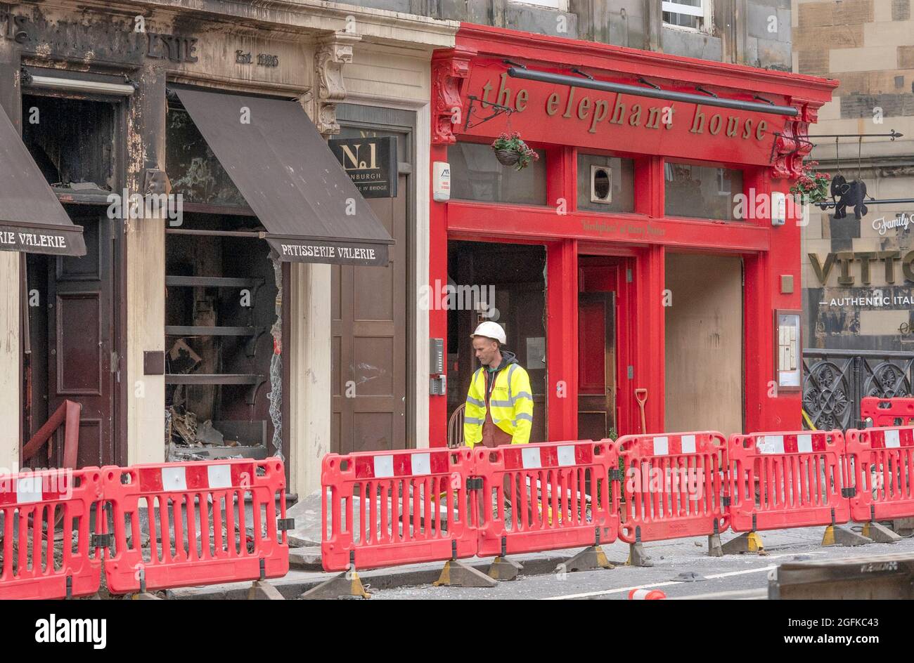 The Elephant House Cafe Where Jk Rowling Penned Her First Harry Potter Novel On Edinburgh S George Iv Bridge After A Fire Broke Out In The Adjacent Patisserie Valerie In The Early Hours
