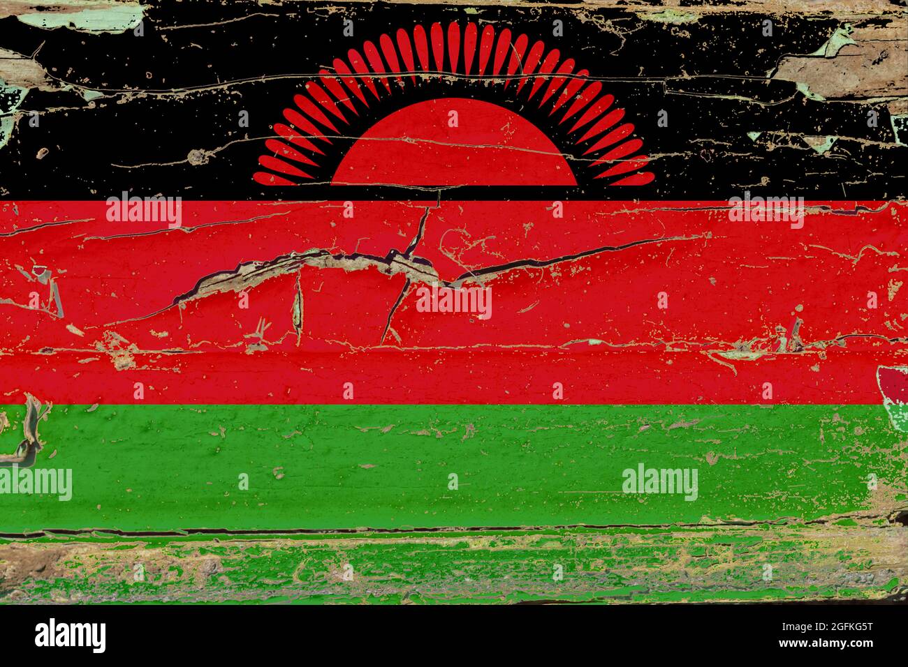 3D Flag of Malawi on a old wood wall background Stock Photo - Alamy