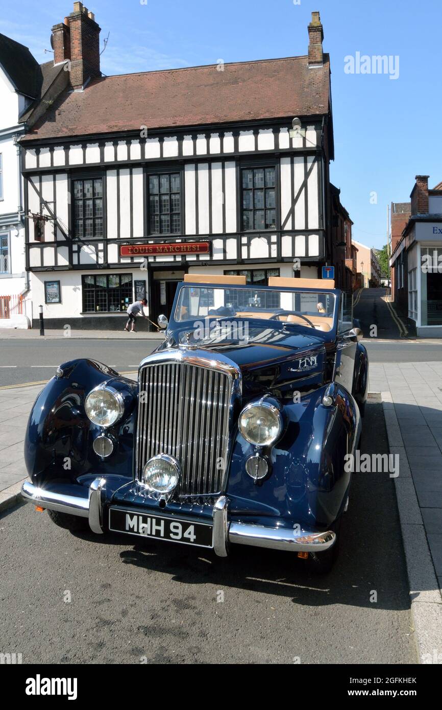 Rare 1950 Bentley Mark 6 drophead coupe belonging to Maids Head Hotel, Norwich Stock Photo