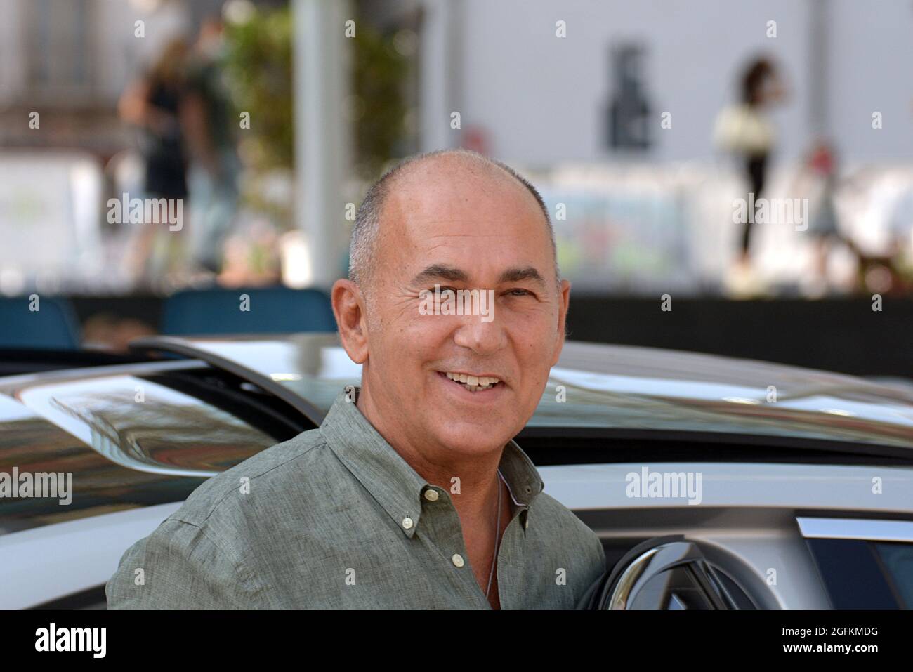 GIFFONI VALLE PIANA,ITALY - July 24, 2021: Ferzan Ozpetek at Giffoni Film Festival 50 Plus - on July 24, 2021 in Giffoni Valle Piana, Italy. Stock Photo