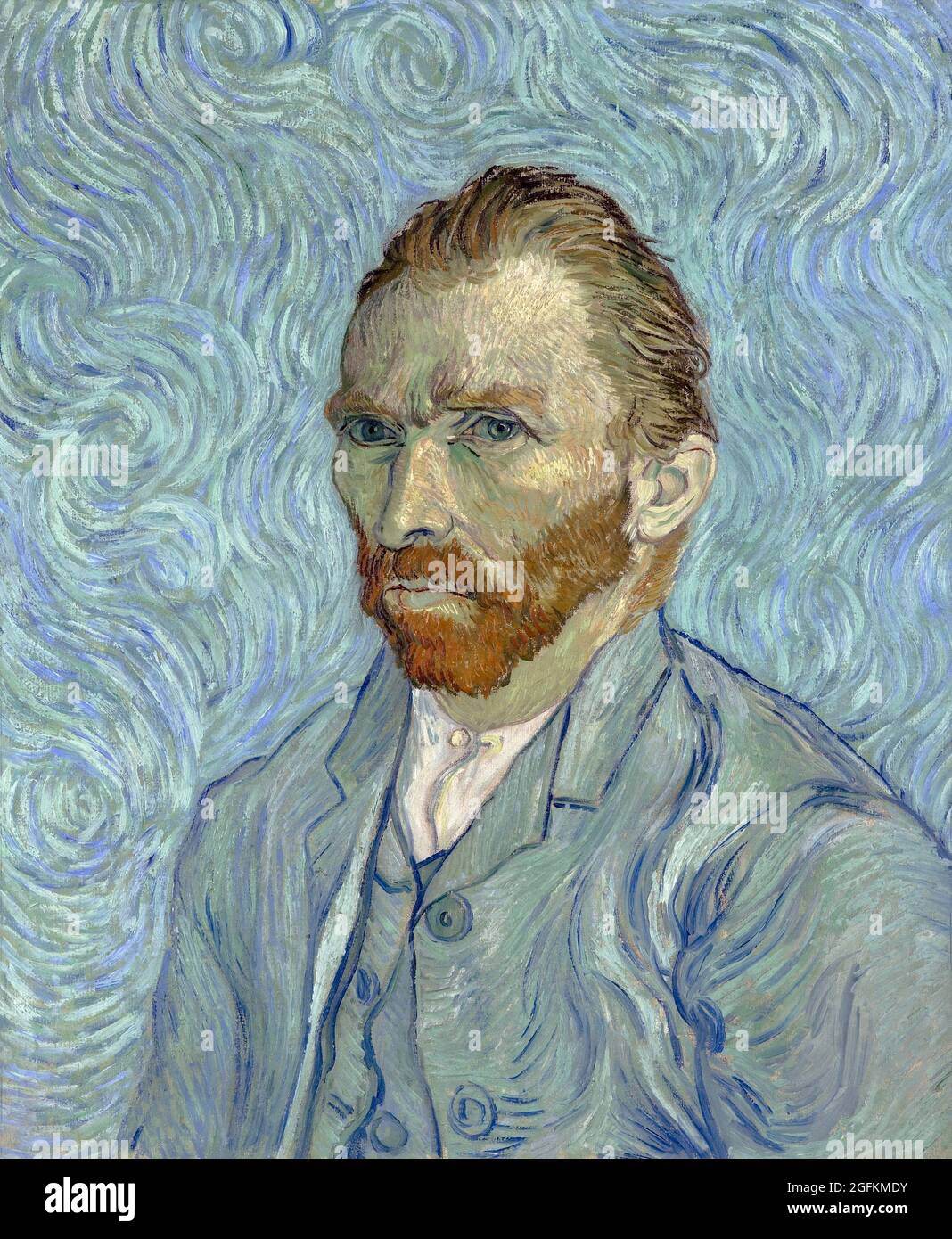 Vincent van Gogh Self portrait 1889 famous painting Stock Photo Alamy