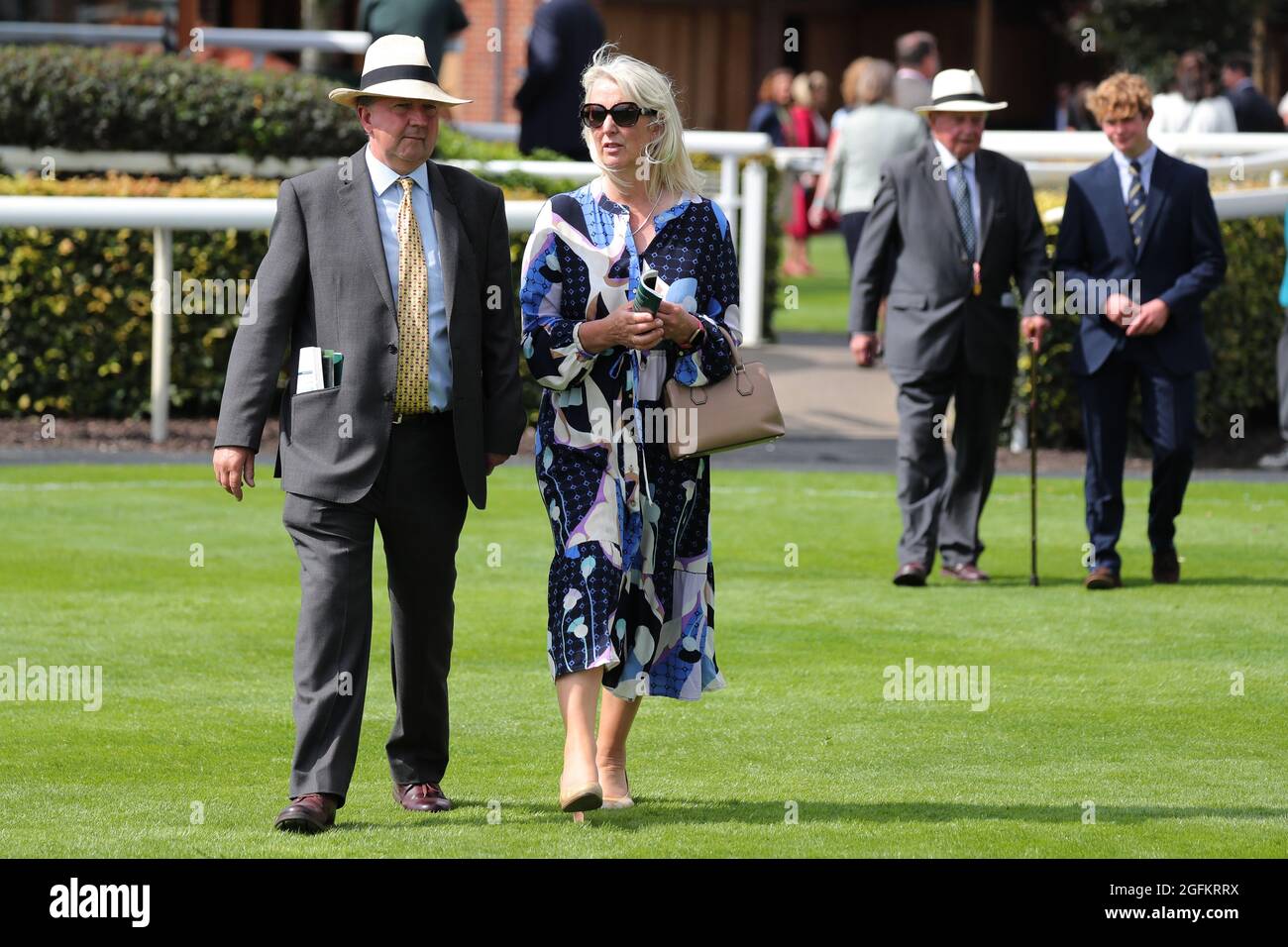TIM EASTERBY, WIFE, PETER EASTERBY, EBOR FESTIVAL 2021  YORK RACECOURSE, 2021 Stock Photo