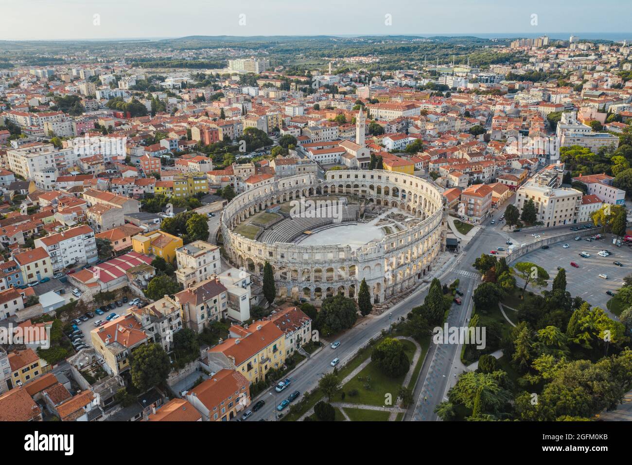 Pula aerial view Stock Photo