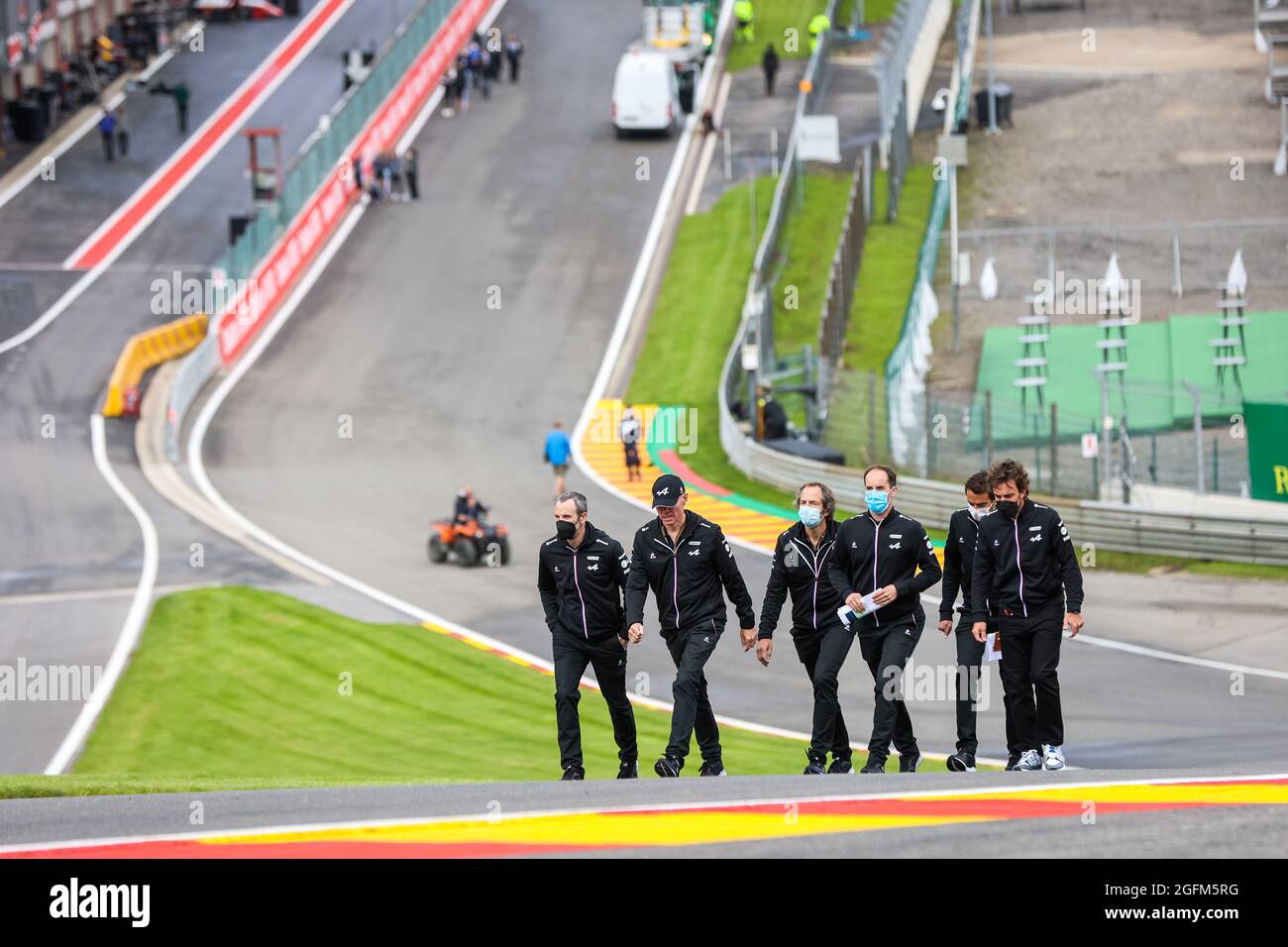 trackwalk ALONSO Fernando (spa), Alpine F1 A521, portrait during the Formula  1 Belgium Grand Prix, 12th round of the 2021 FIA Formula One World  Championship from August 27 to 29, 2021 on