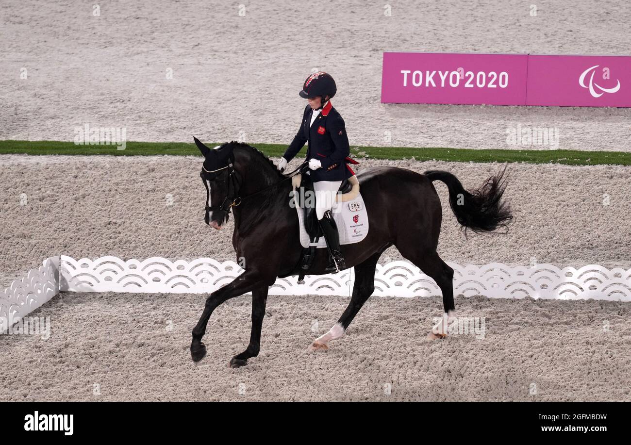 Great Britain's Sophie Wells riding Don Cara .M in action during The ...