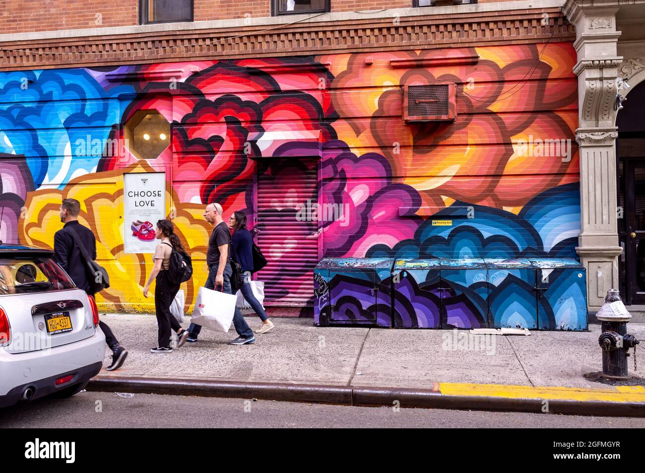 murals downtown Manhattan, New York City Stock Photo Alamy