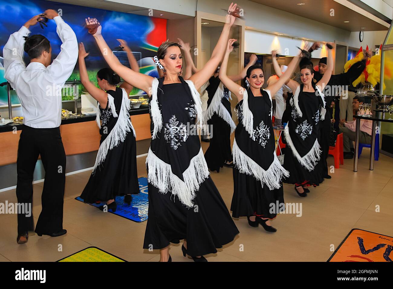 JOHANNESBURG, SOUTH AFRICA Apr 24, 2019 a group of Spanish dancers