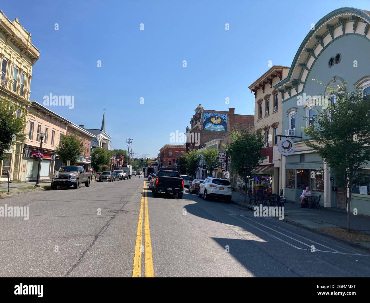 Saugerties, NY, Partition Street. Main Street USA Stock Photo