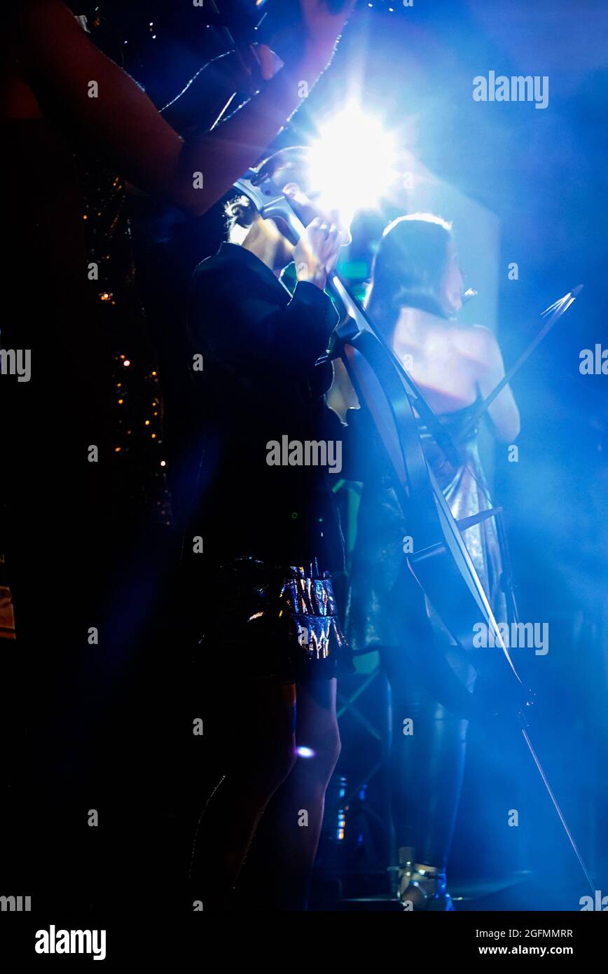JOHANNESBURG, SOUTH AFRICA Apr 24, 2019 violin player on stage with