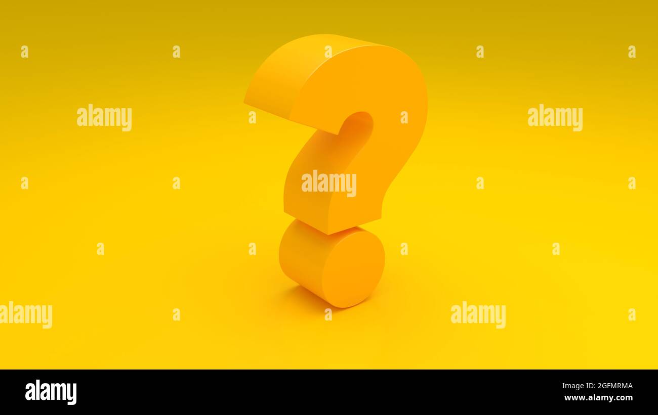 question mark yellow background Stock Photo - Alamy