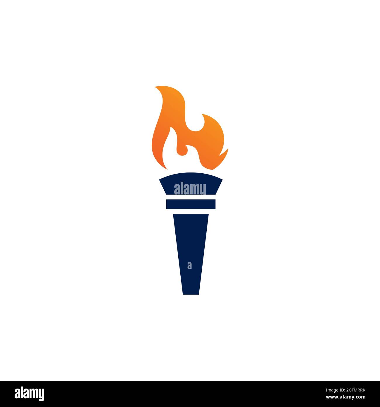 Torch vector icon illustration design template Stock Photo - Alamy