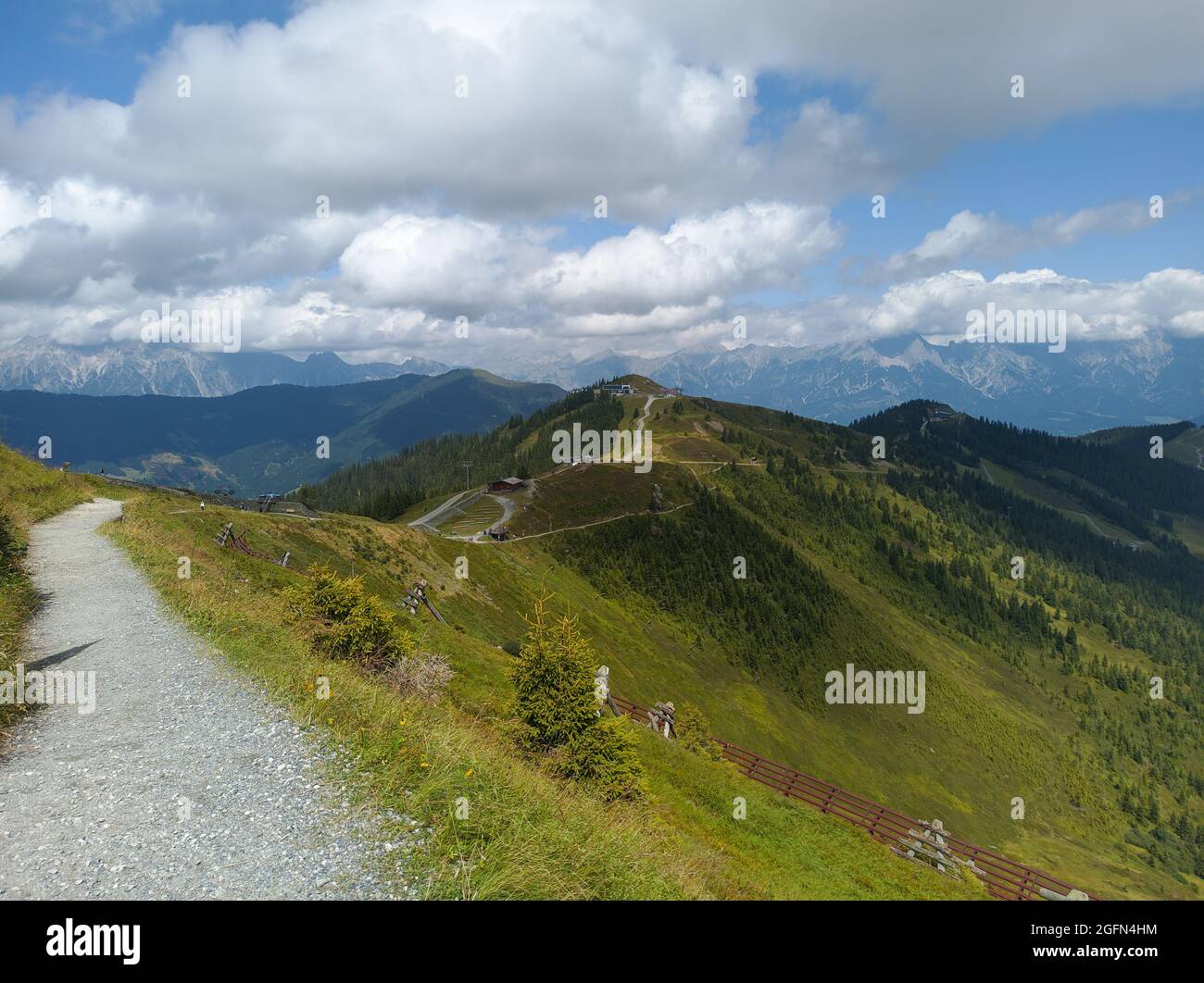 Zell am See, Austria view from the Schmitten mountain Stock Photo