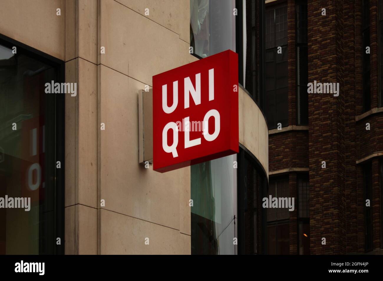 HAGUE, NETHERLANDS - JULY 23, 2021: Detail of the Uniqlo shop in Hague,  Nethelands. It is a Japanese casual wear designer, founded at 1974 Stock  Photo - Alamy