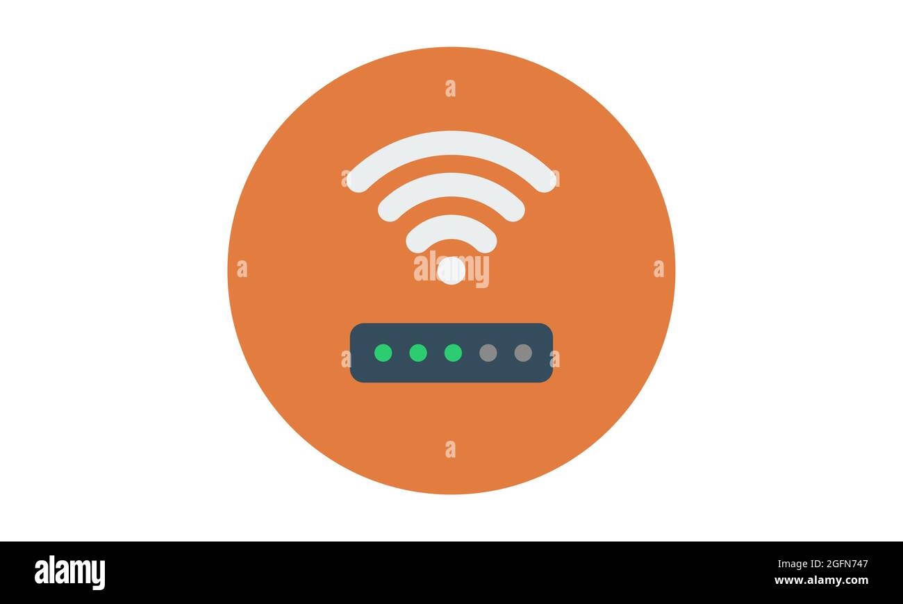 WiFi vector flat icon symbol for website, mobile, logo, app, UI. Stock Vector