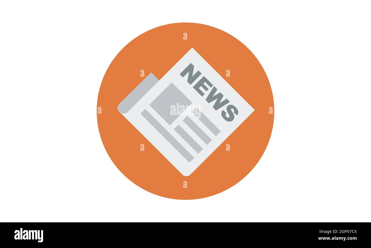 newspaper icon vector from news journal collection. Color symbol for use on web and mobile apps, logo, print media Stock Vector