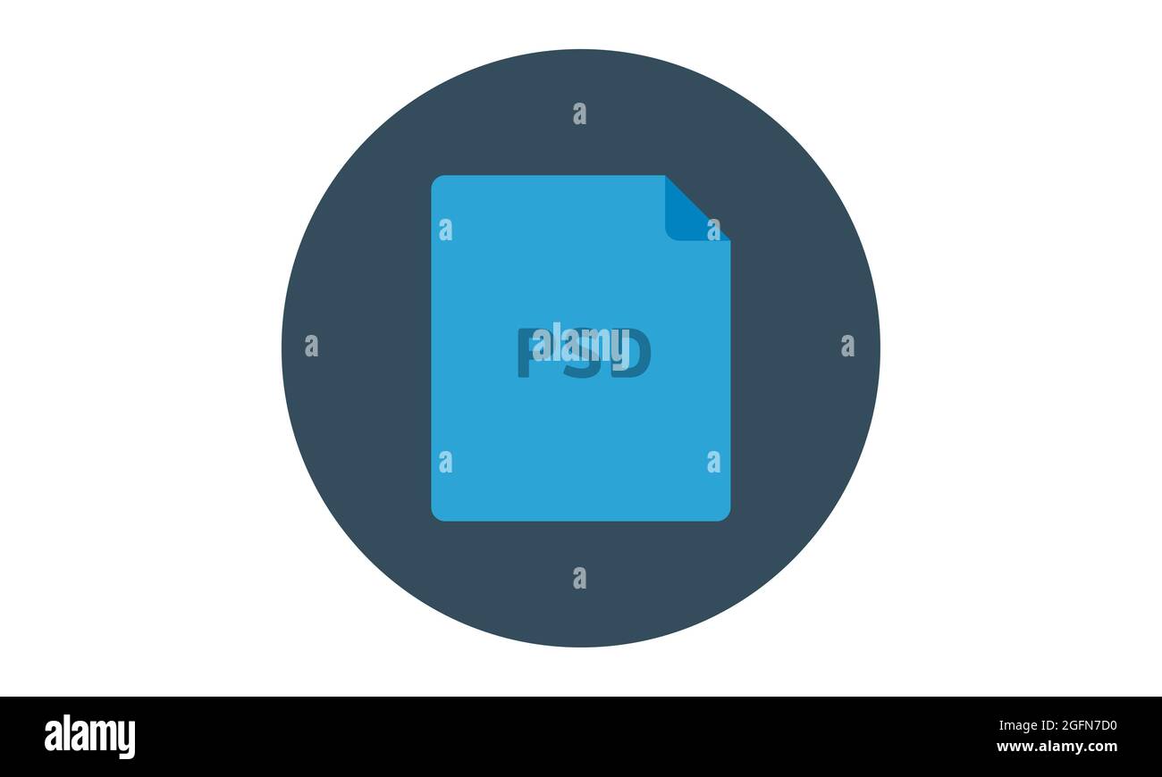 Psd file flat vector icon. Elements for mobile concept and web apps. Stock Vector
