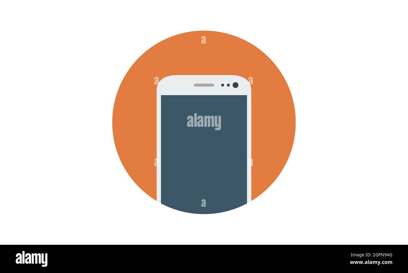 smartphone icon flat style vector illustration Stock Vector