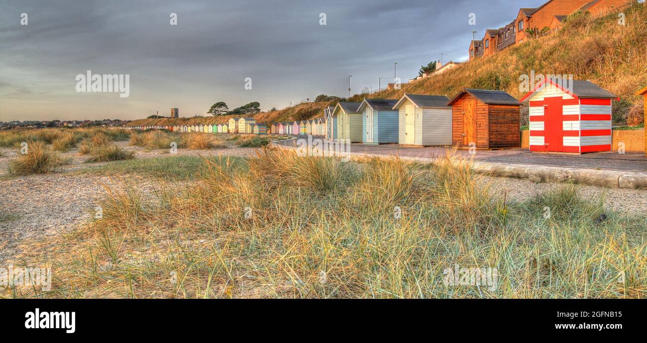 Pakefield Beach Huts, Lowestoft Stock Photo Alamy