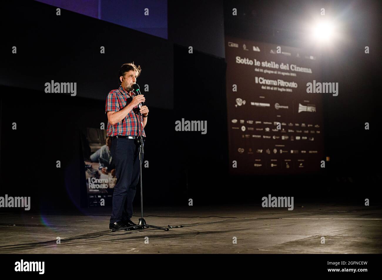 Bologna, Italy. 23th July, 2021. Film director Nanni Moretti at 35th