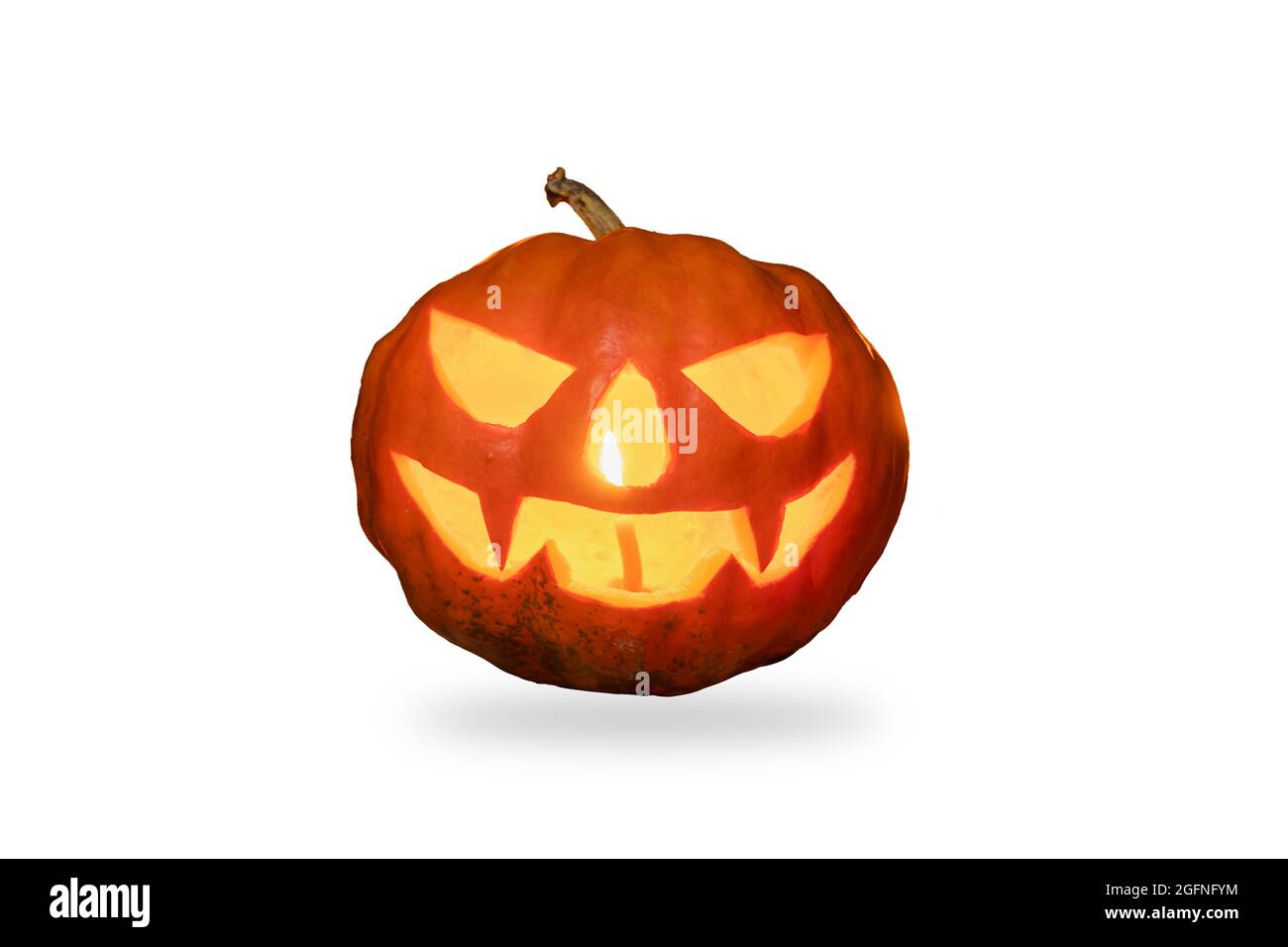 pumpkin head isolated on white background Stock Photo
