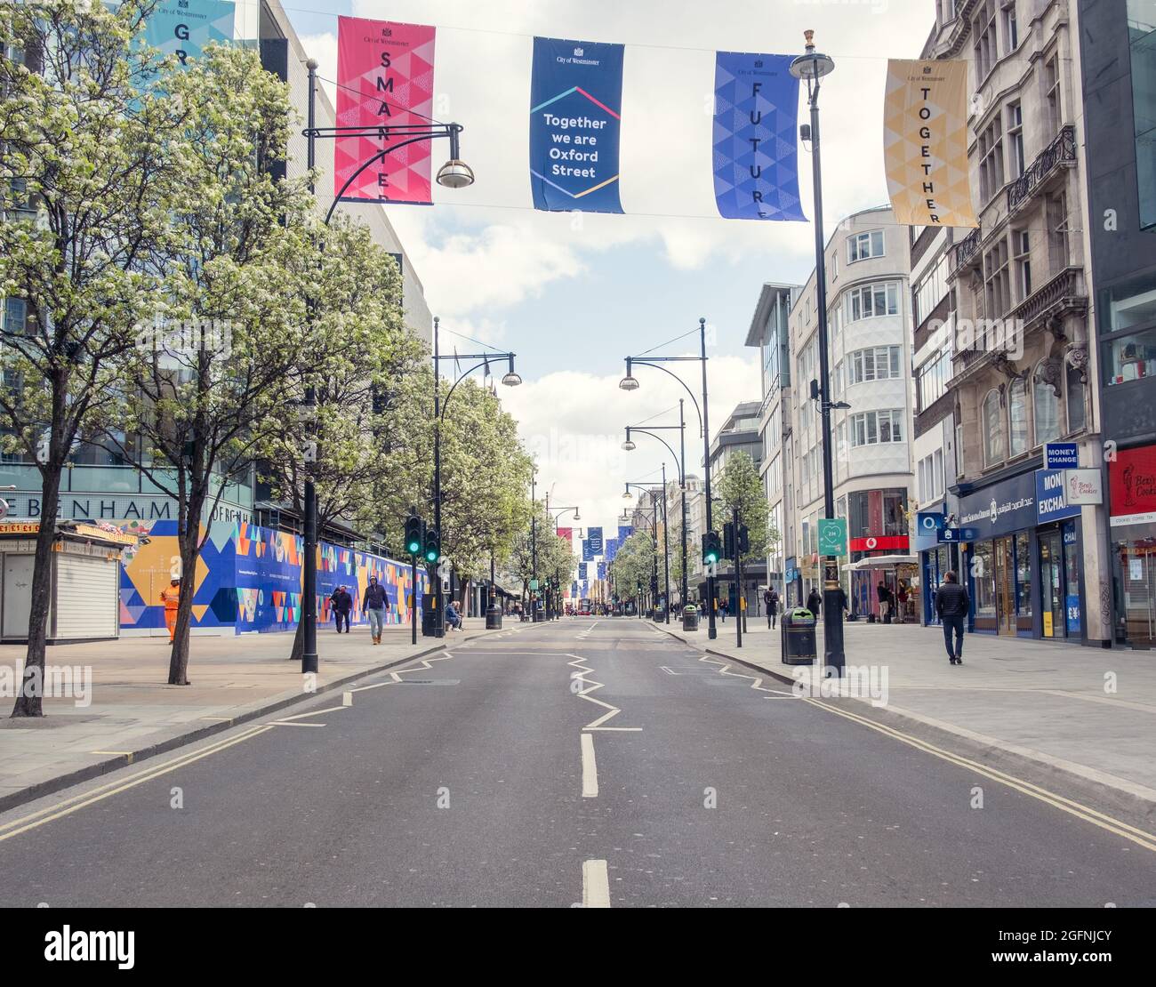 Bond Street during the 2021 pandemic in London, UK. Stock Photo