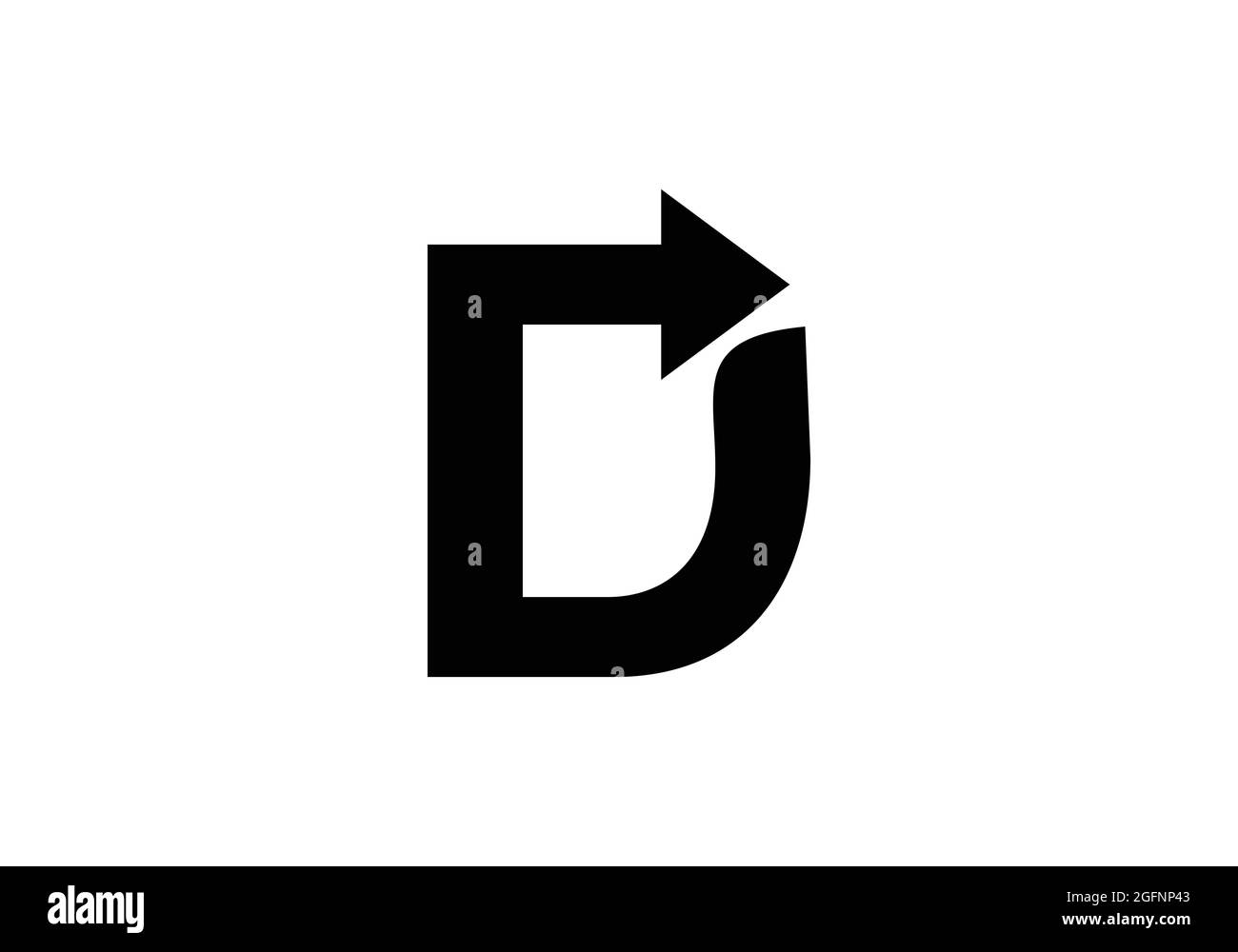 Initial Monogram Letter D Logo Design Vector Template D Direct Letter Logo Design Stock Vector