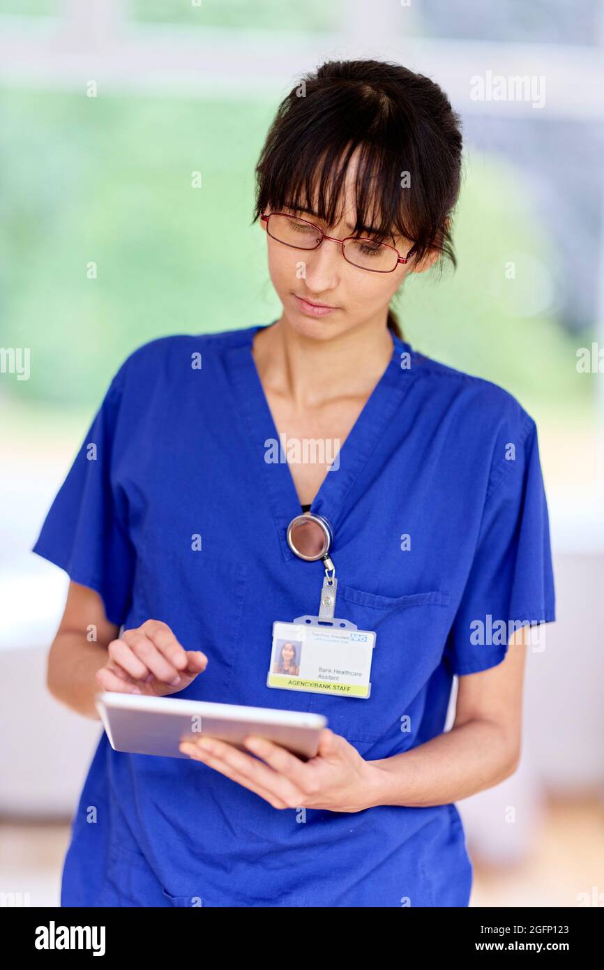 Portrait of Nurse smiling Stock Photo