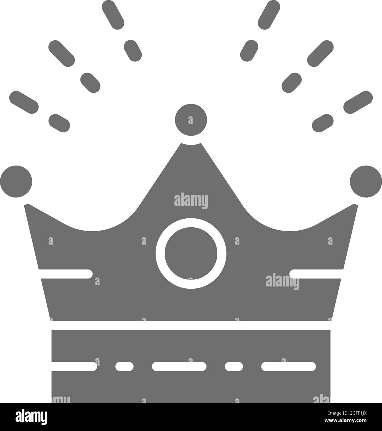 Crown, head accessory for celebration grey icon Stock Vector Image ...