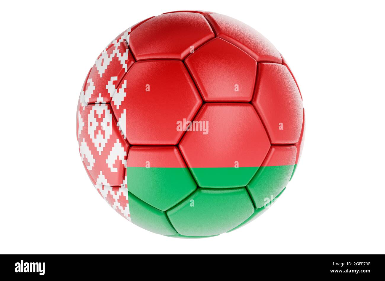 Soccer ball or football ball with Belarusian flag, 3D rendering ...