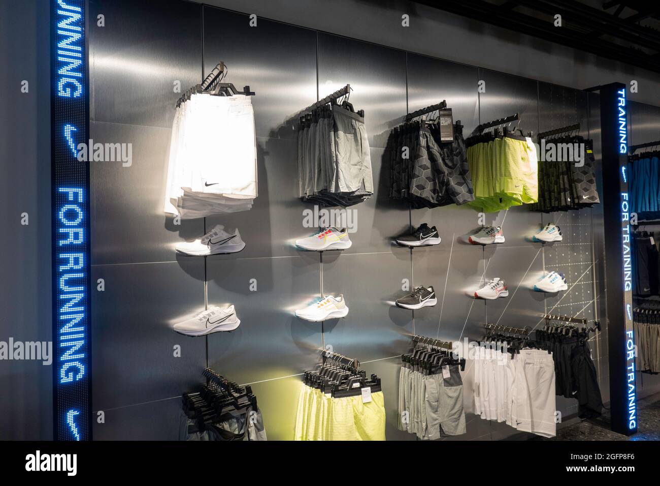 Nike NYC flagship store is on Fifth Avenue, NYC, USA Stock Photo