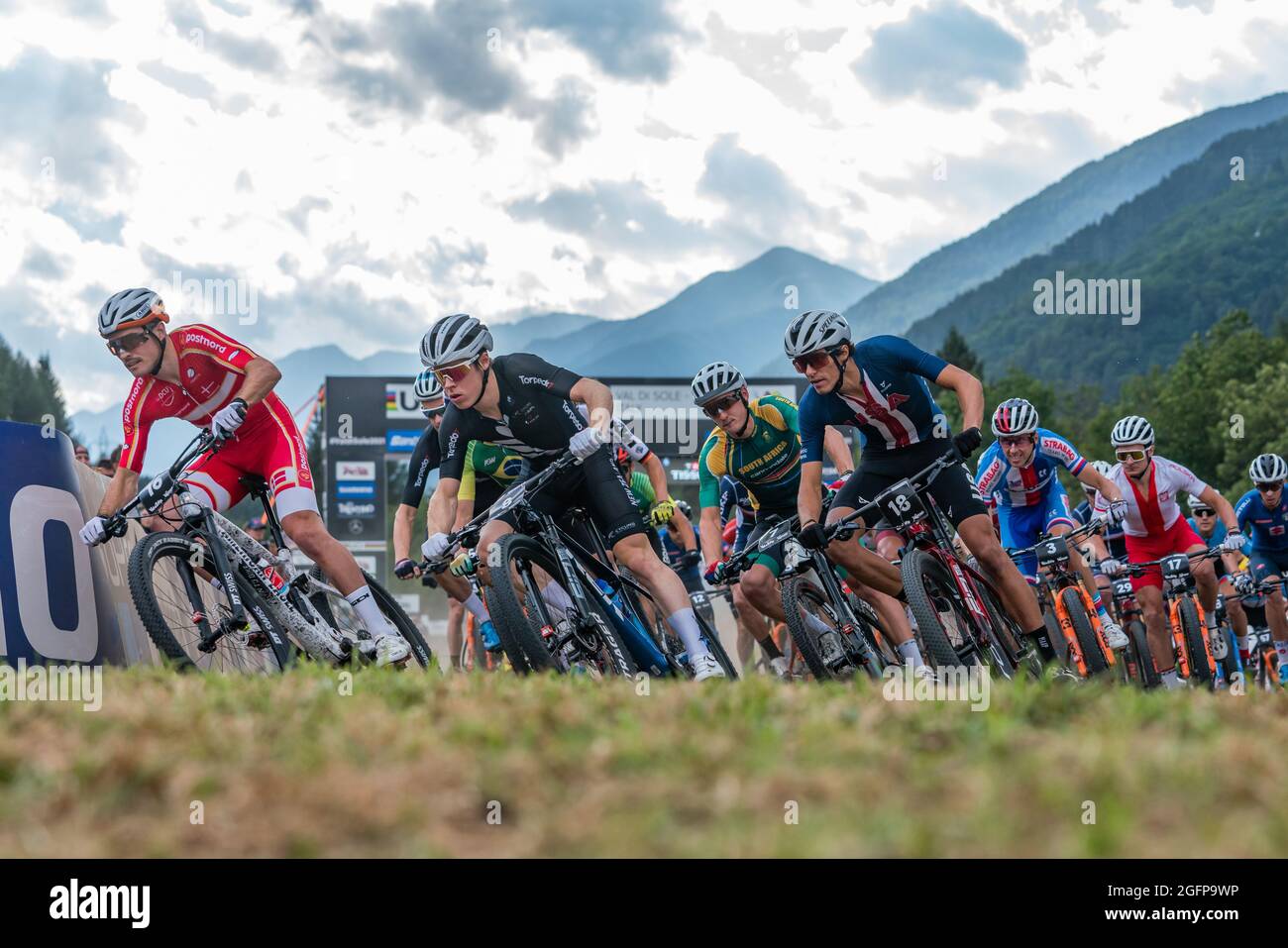 Riders during the Cross Country Short Track XCC at the 2021 MTB World  Championships, Mountain Bike cycling event on August 26, 2021 in Val Di  Sole, Italy - Photo Olly Bowman / DPPI Stock Photo - Alamy