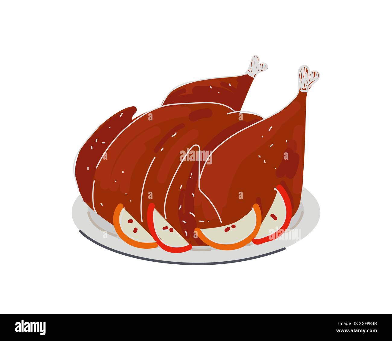 Chicken dish drawing hi-res stock photography and images - Alamy