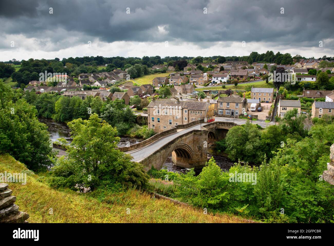 This is the bridge across the River Tees at the Town of Barnard Castle ...