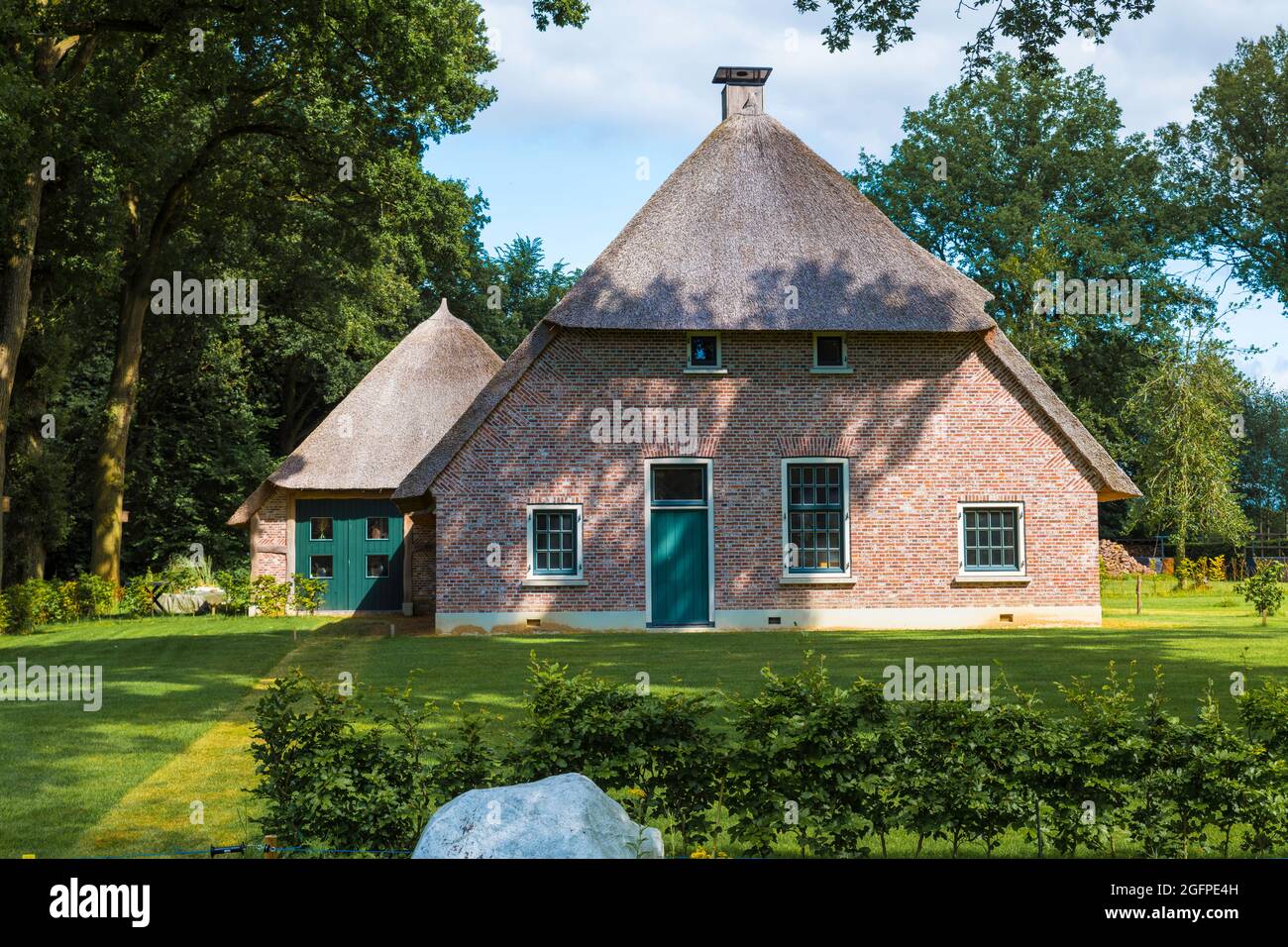 typican type of houses in drenthe in holland Stock Photo Alamy