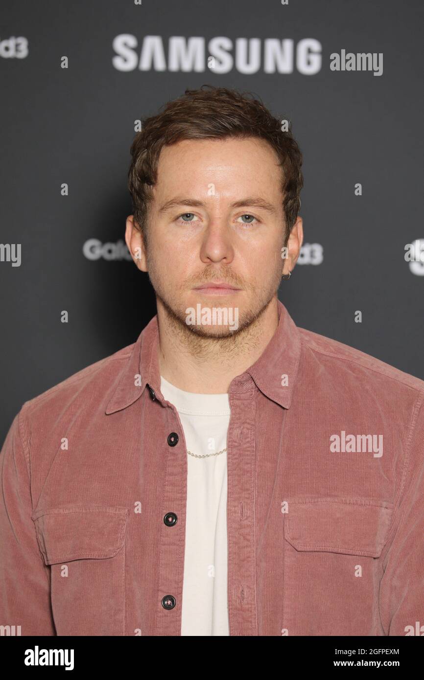 EDITORIAL USE ONLY Danny Jones attends a live gig by Yungblud alongside London Community Gospel Choir and artist Aries Moross at Samsung KX in London, to launch the Samsung Galaxy Z Fold3 and Z Flip3 devices which go on sale on Friday. Picture date: Thursday August 26, 2021. Stock Photo