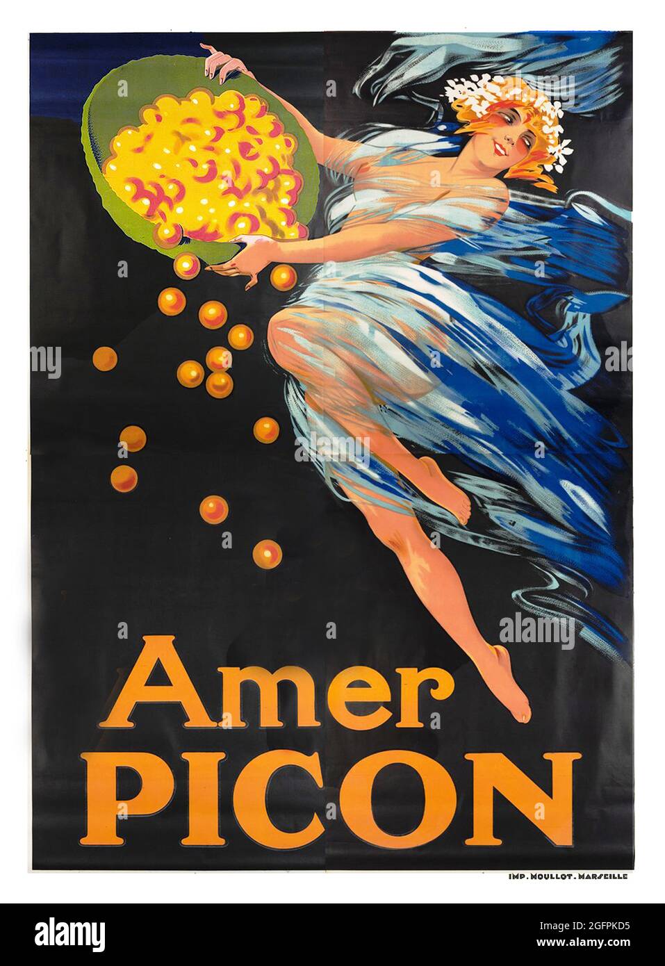 Click On Vintage French alcohol poster - Amer Picon bittersweet aperitif, 1910s Stock Photo