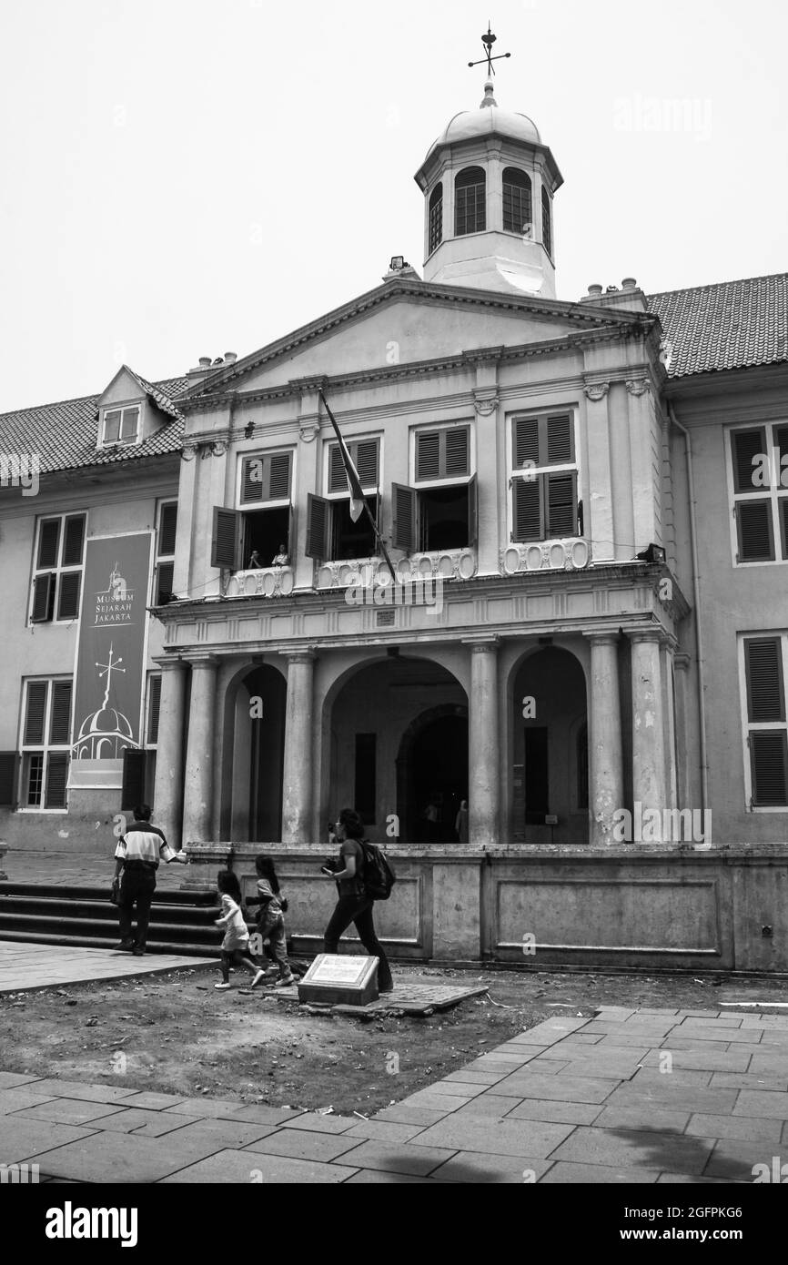 Jakarta History Museum or Museum Sejarah Jakarta, also known as Museum Fatahillah, which has 6,500 collections from Pre-Historic to Colonial Periods Stock Photo