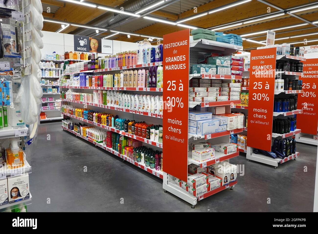 Interior of a Trafic superstore Stock Photo