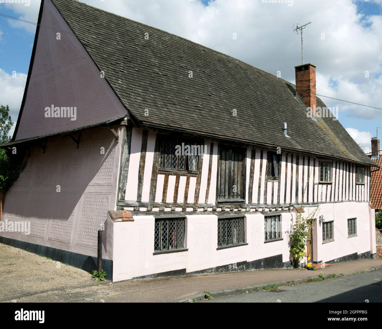 Timber Framed Cottages Prentice Street Lavenham Suffolk Stock Photo Alamy